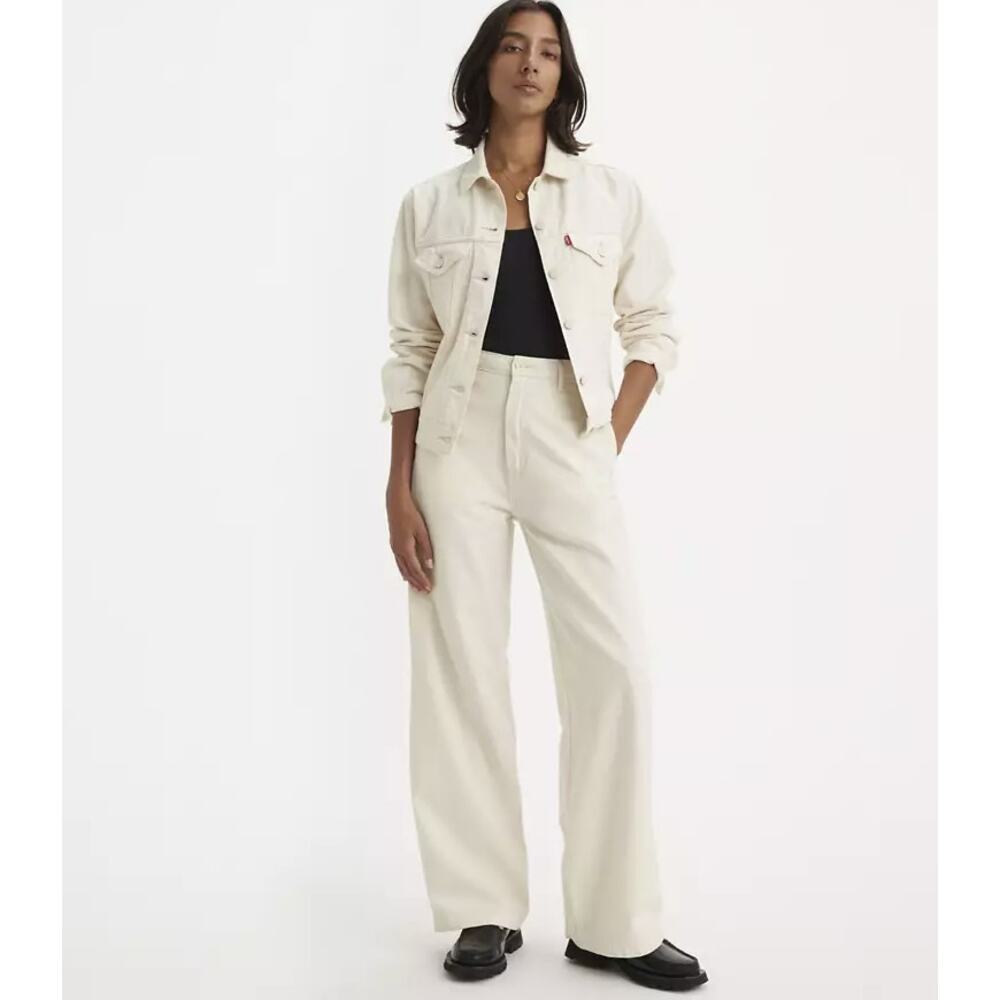 Levi's Wellthread Ribcage Bell Jeans Soft White High Rise 29